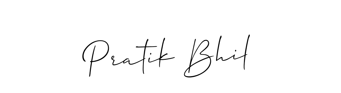 Also we have Pratik Bhil name is the best signature style. Create professional handwritten signature collection using Allison_Script autograph style. Pratik Bhil signature style 2 images and pictures png