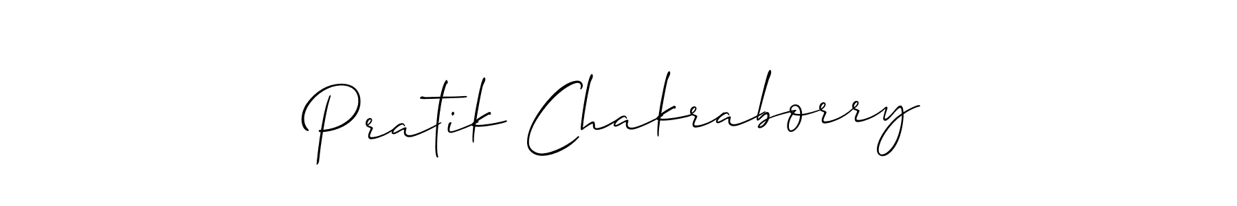 Create a beautiful signature design for name Pratik Chakraborry. With this signature (Allison_Script) fonts, you can make a handwritten signature for free. Pratik Chakraborry signature style 2 images and pictures png