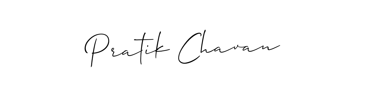 How to make Pratik Chavan name signature. Use Allison_Script style for creating short signs online. This is the latest handwritten sign. Pratik Chavan signature style 2 images and pictures png