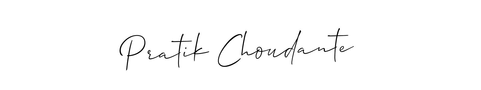 It looks lik you need a new signature style for name Pratik Choudante. Design unique handwritten (Allison_Script) signature with our free signature maker in just a few clicks. Pratik Choudante signature style 2 images and pictures png