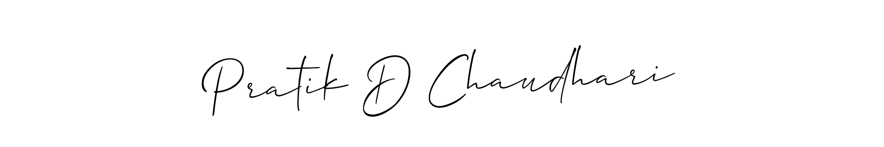 Once you've used our free online signature maker to create your best signature Allison_Script style, it's time to enjoy all of the benefits that Pratik D Chaudhari name signing documents. Pratik D Chaudhari signature style 2 images and pictures png
