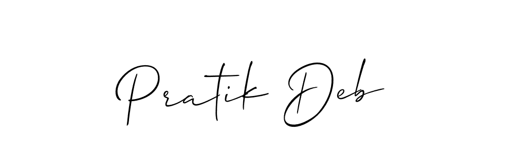 Also You can easily find your signature by using the search form. We will create Pratik Deb name handwritten signature images for you free of cost using Allison_Script sign style. Pratik Deb signature style 2 images and pictures png