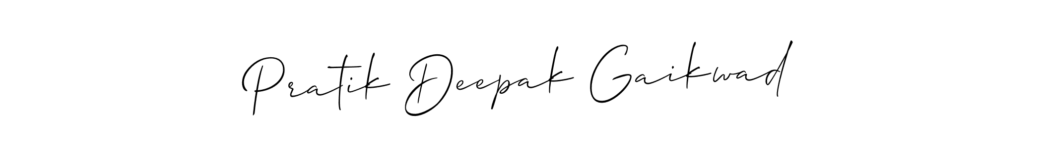 How to Draw Pratik Deepak Gaikwad signature style? Allison_Script is a latest design signature styles for name Pratik Deepak Gaikwad. Pratik Deepak Gaikwad signature style 2 images and pictures png