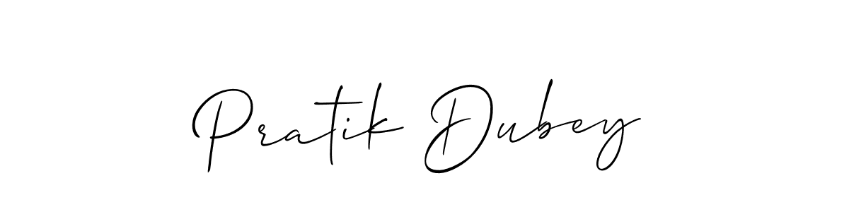 It looks lik you need a new signature style for name Pratik Dubey. Design unique handwritten (Allison_Script) signature with our free signature maker in just a few clicks. Pratik Dubey signature style 2 images and pictures png