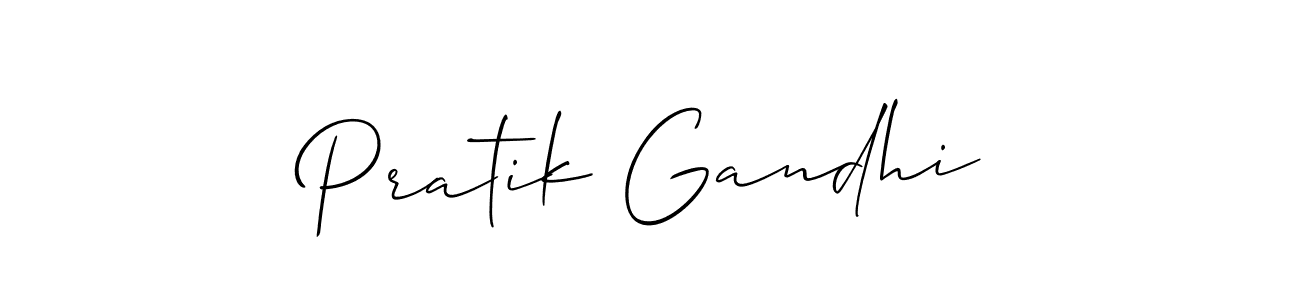 How to make Pratik Gandhi signature? Allison_Script is a professional autograph style. Create handwritten signature for Pratik Gandhi name. Pratik Gandhi signature style 2 images and pictures png