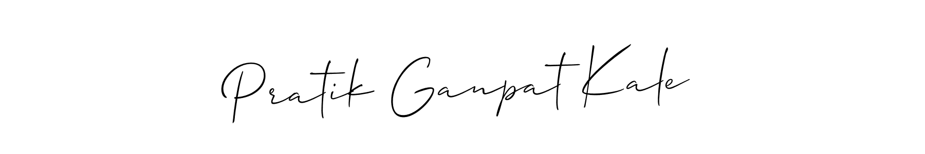 How to make Pratik Ganpat Kale name signature. Use Allison_Script style for creating short signs online. This is the latest handwritten sign. Pratik Ganpat Kale signature style 2 images and pictures png