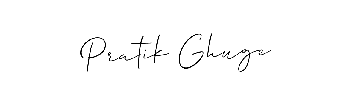 Design your own signature with our free online signature maker. With this signature software, you can create a handwritten (Allison_Script) signature for name Pratik Ghuge. Pratik Ghuge signature style 2 images and pictures png