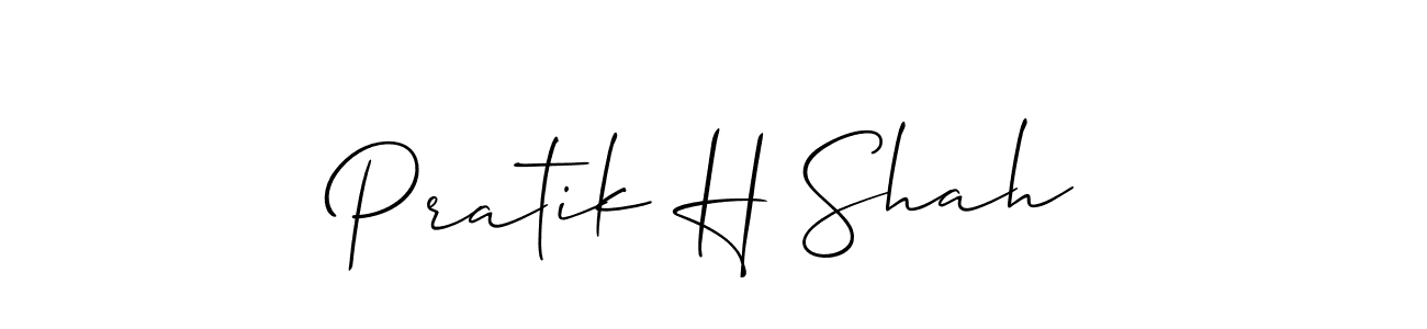 Make a beautiful signature design for name Pratik H Shah. With this signature (Allison_Script) style, you can create a handwritten signature for free. Pratik H Shah signature style 2 images and pictures png