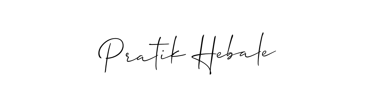 How to make Pratik Hebale signature? Allison_Script is a professional autograph style. Create handwritten signature for Pratik Hebale name. Pratik Hebale signature style 2 images and pictures png