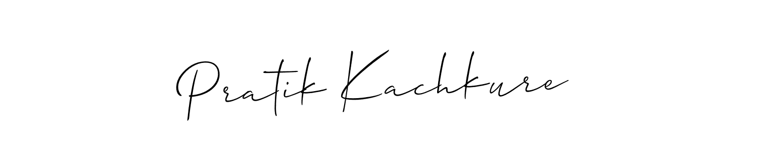 Use a signature maker to create a handwritten signature online. With this signature software, you can design (Allison_Script) your own signature for name Pratik Kachkure. Pratik Kachkure signature style 2 images and pictures png