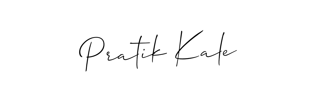 Allison_Script is a professional signature style that is perfect for those who want to add a touch of class to their signature. It is also a great choice for those who want to make their signature more unique. Get Pratik Kale name to fancy signature for free. Pratik Kale signature style 2 images and pictures png