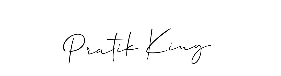 How to Draw Pratik King signature style? Allison_Script is a latest design signature styles for name Pratik King. Pratik King signature style 2 images and pictures png