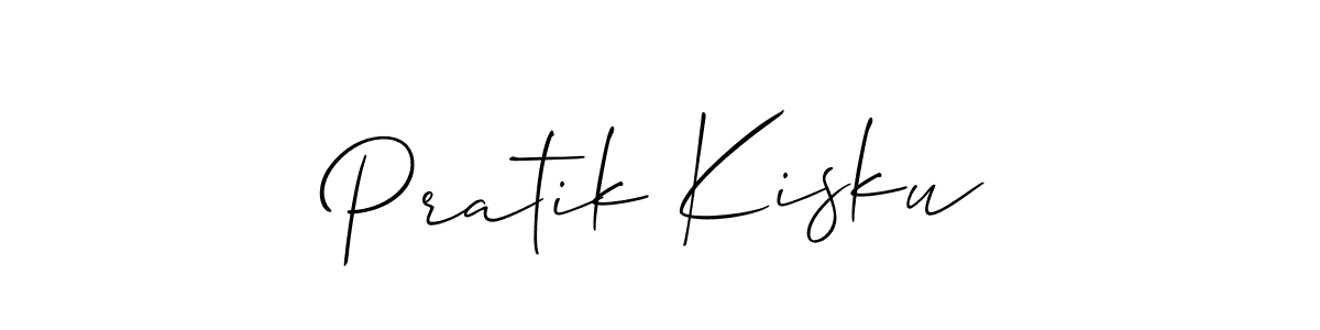 Create a beautiful signature design for name Pratik Kisku. With this signature (Allison_Script) fonts, you can make a handwritten signature for free. Pratik Kisku signature style 2 images and pictures png