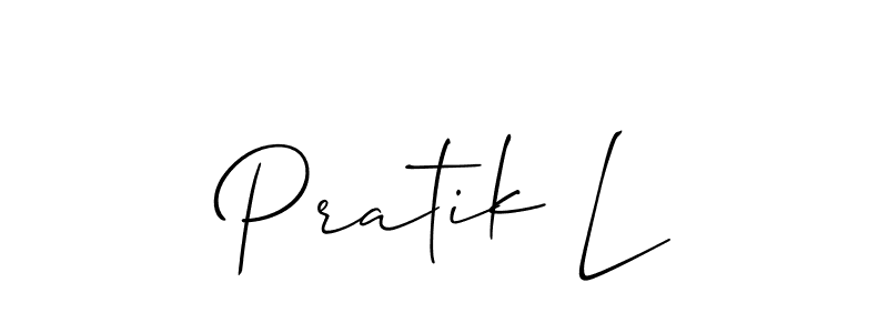How to Draw Pratik L signature style? Allison_Script is a latest design signature styles for name Pratik L. Pratik L signature style 2 images and pictures png