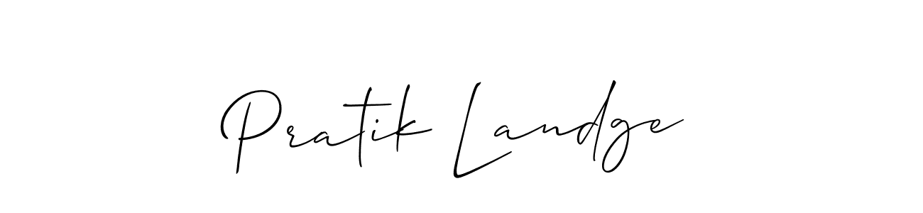 How to Draw Pratik Landge signature style? Allison_Script is a latest design signature styles for name Pratik Landge. Pratik Landge signature style 2 images and pictures png