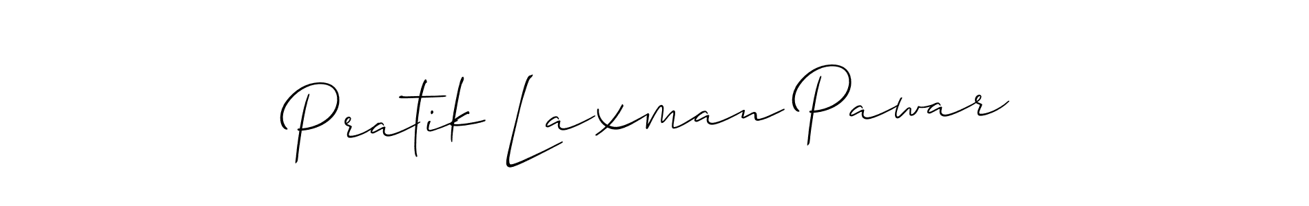 Make a beautiful signature design for name Pratik Laxman Pawar. With this signature (Allison_Script) style, you can create a handwritten signature for free. Pratik Laxman Pawar signature style 2 images and pictures png