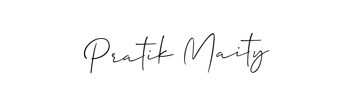 Design your own signature with our free online signature maker. With this signature software, you can create a handwritten (Allison_Script) signature for name Pratik Maity. Pratik Maity signature style 2 images and pictures png