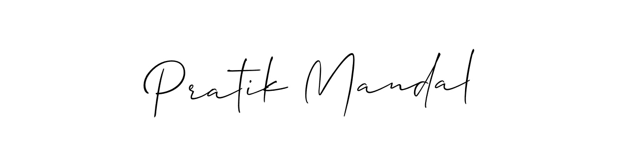 Pratik Mandal stylish signature style. Best Handwritten Sign (Allison_Script) for my name. Handwritten Signature Collection Ideas for my name Pratik Mandal. Pratik Mandal signature style 2 images and pictures png