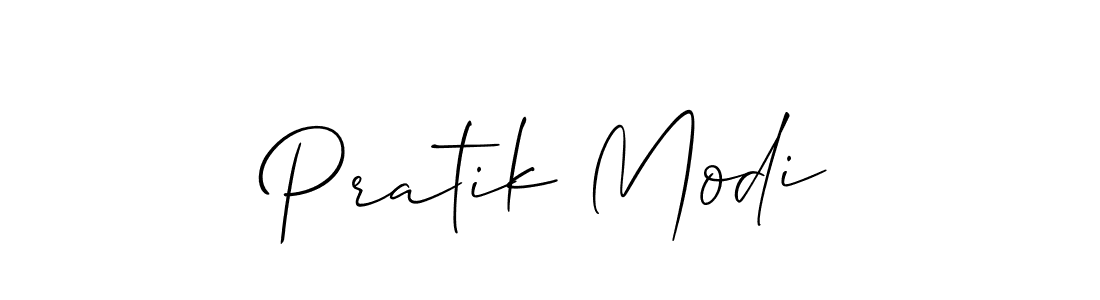 How to make Pratik Modi name signature. Use Allison_Script style for creating short signs online. This is the latest handwritten sign. Pratik Modi signature style 2 images and pictures png