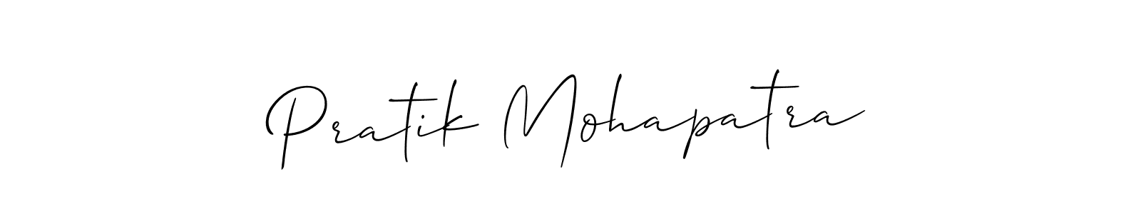 Create a beautiful signature design for name Pratik Mohapatra. With this signature (Allison_Script) fonts, you can make a handwritten signature for free. Pratik Mohapatra signature style 2 images and pictures png