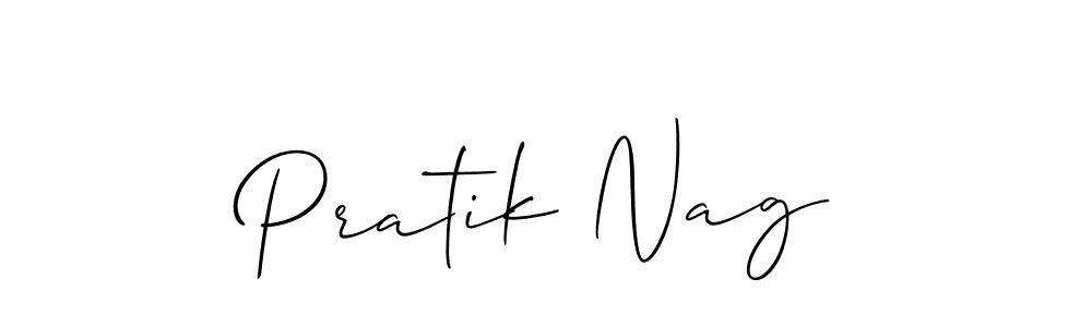 How to make Pratik Nag signature? Allison_Script is a professional autograph style. Create handwritten signature for Pratik Nag name. Pratik Nag signature style 2 images and pictures png