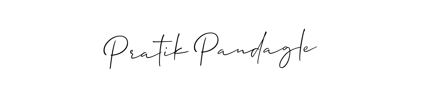 How to make Pratik Pandagle signature? Allison_Script is a professional autograph style. Create handwritten signature for Pratik Pandagle name. Pratik Pandagle signature style 2 images and pictures png