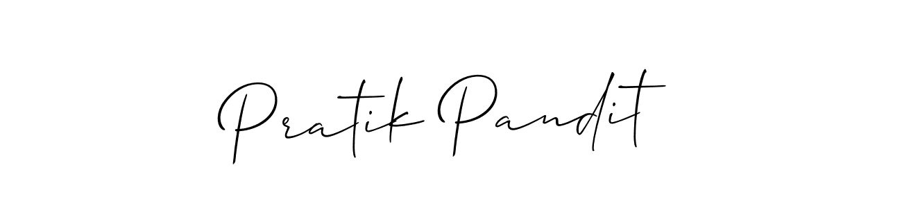 Design your own signature with our free online signature maker. With this signature software, you can create a handwritten (Allison_Script) signature for name Pratik Pandit. Pratik Pandit signature style 2 images and pictures png