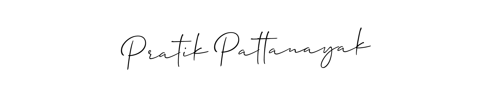 How to make Pratik Pattanayak name signature. Use Allison_Script style for creating short signs online. This is the latest handwritten sign. Pratik Pattanayak signature style 2 images and pictures png
