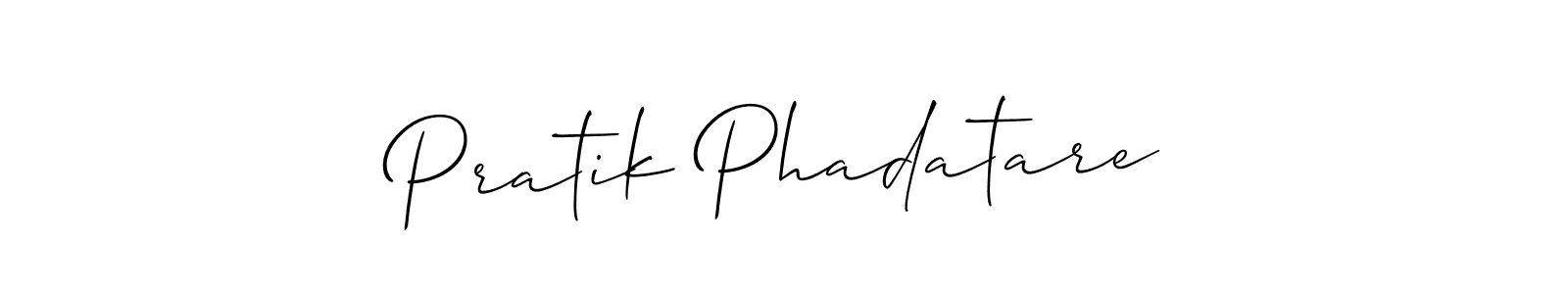 You should practise on your own different ways (Allison_Script) to write your name (Pratik Phadatare) in signature. don't let someone else do it for you. Pratik Phadatare signature style 2 images and pictures png