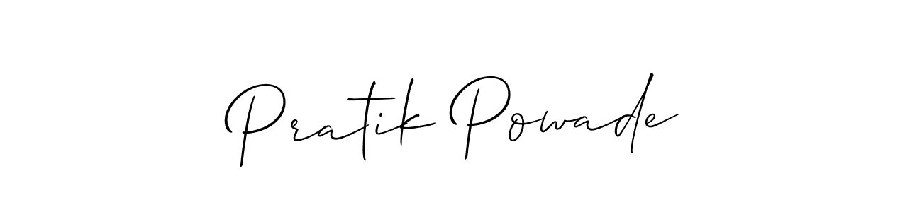 You should practise on your own different ways (Allison_Script) to write your name (Pratik Powade) in signature. don't let someone else do it for you. Pratik Powade signature style 2 images and pictures png