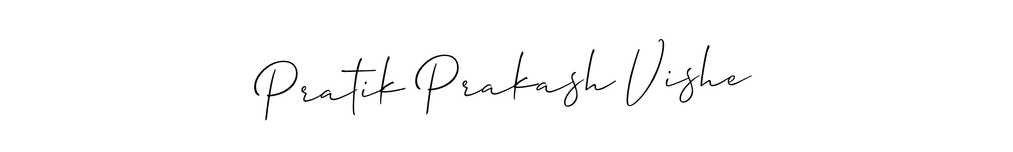 How to make Pratik Prakash Vishe signature? Allison_Script is a professional autograph style. Create handwritten signature for Pratik Prakash Vishe name. Pratik Prakash Vishe signature style 2 images and pictures png