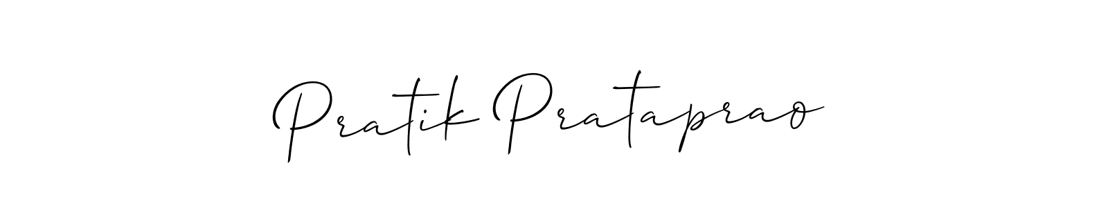 Also we have Pratik Prataprao name is the best signature style. Create professional handwritten signature collection using Allison_Script autograph style. Pratik Prataprao signature style 2 images and pictures png