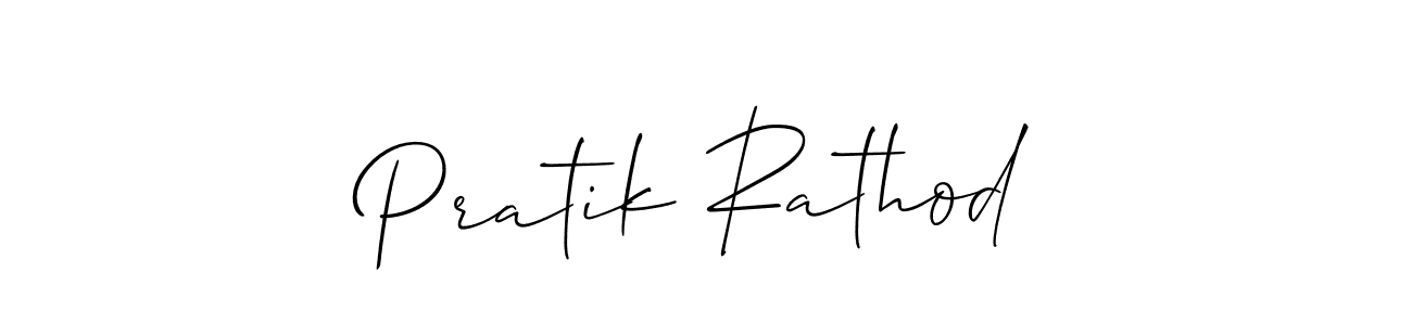 How to make Pratik Rathod signature? Allison_Script is a professional autograph style. Create handwritten signature for Pratik Rathod name. Pratik Rathod signature style 2 images and pictures png