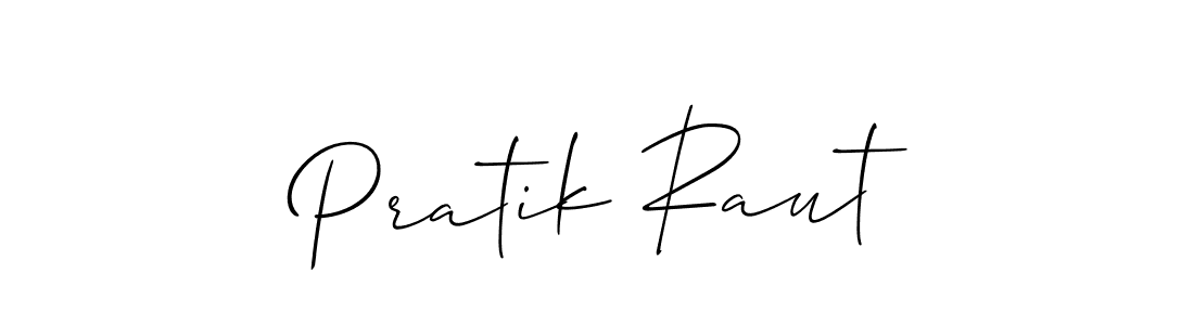 Use a signature maker to create a handwritten signature online. With this signature software, you can design (Allison_Script) your own signature for name Pratik Raut. Pratik Raut signature style 2 images and pictures png