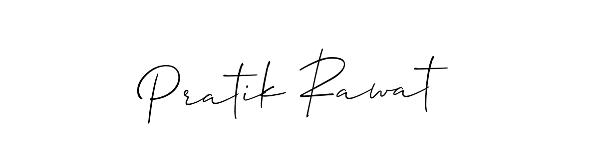 Create a beautiful signature design for name Pratik Rawat. With this signature (Allison_Script) fonts, you can make a handwritten signature for free. Pratik Rawat signature style 2 images and pictures png