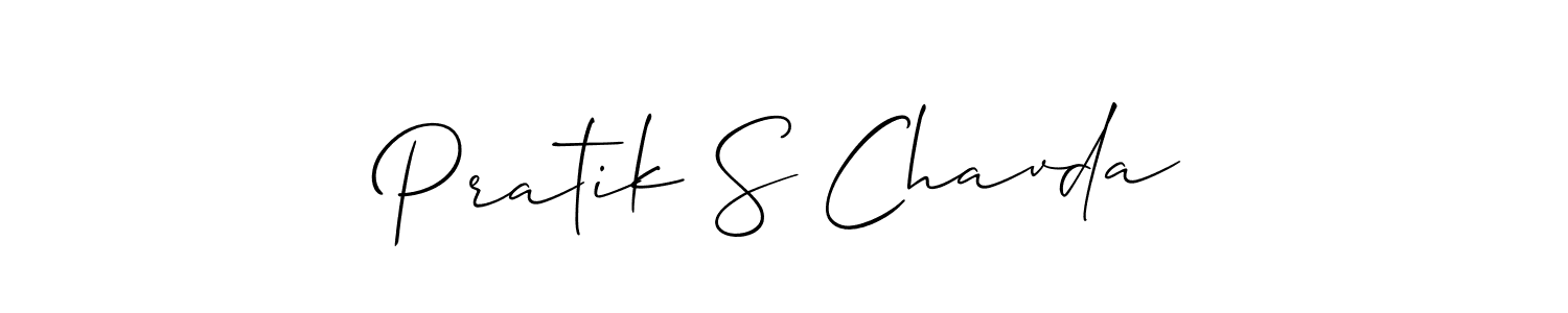 Make a beautiful signature design for name Pratik S Chavda. Use this online signature maker to create a handwritten signature for free. Pratik S Chavda signature style 2 images and pictures png