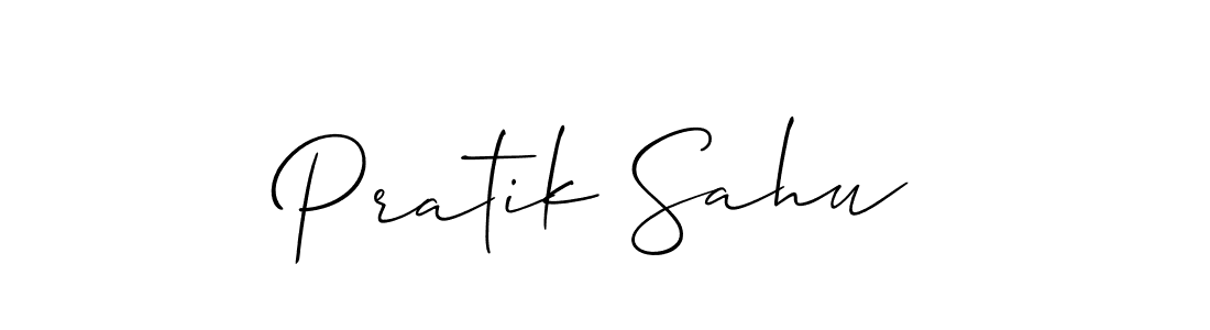 Design your own signature with our free online signature maker. With this signature software, you can create a handwritten (Allison_Script) signature for name Pratik Sahu. Pratik Sahu signature style 2 images and pictures png