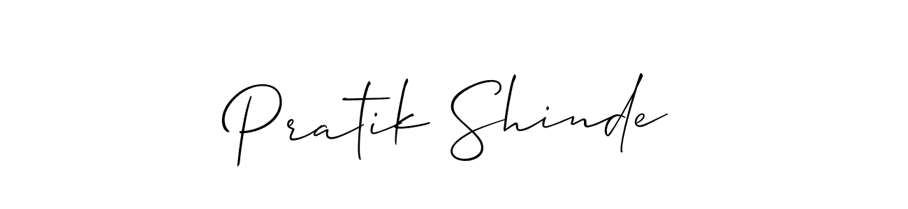 How to make Pratik Shinde signature? Allison_Script is a professional autograph style. Create handwritten signature for Pratik Shinde name. Pratik Shinde signature style 2 images and pictures png