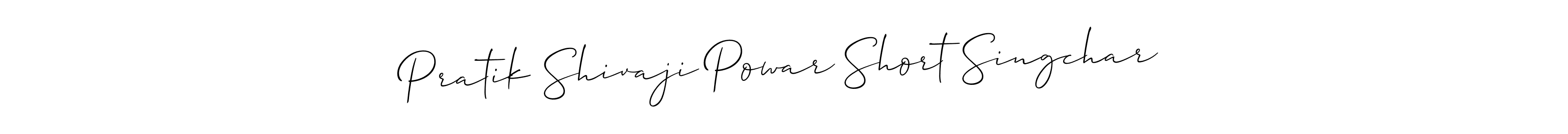 Design your own signature with our free online signature maker. With this signature software, you can create a handwritten (Allison_Script) signature for name Pratik Shivaji Powar Short Singchar. Pratik Shivaji Powar Short Singchar signature style 2 images and pictures png