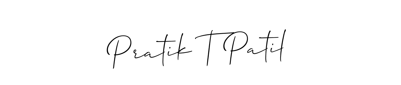 if you are searching for the best signature style for your name Pratik T Patil. so please give up your signature search. here we have designed multiple signature styles  using Allison_Script. Pratik T Patil signature style 2 images and pictures png