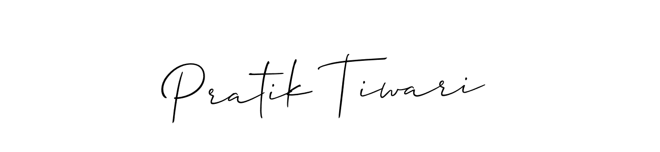 Create a beautiful signature design for name Pratik Tiwari. With this signature (Allison_Script) fonts, you can make a handwritten signature for free. Pratik Tiwari signature style 2 images and pictures png