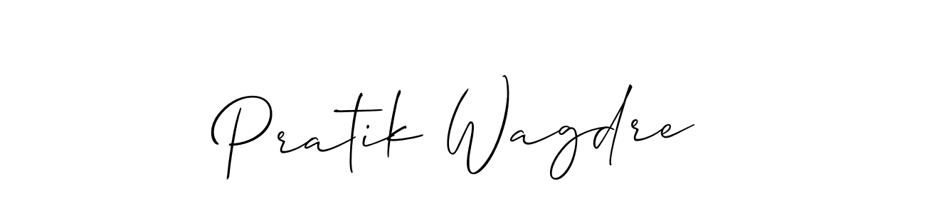 Make a short Pratik Wagdre signature style. Manage your documents anywhere anytime using Allison_Script. Create and add eSignatures, submit forms, share and send files easily. Pratik Wagdre signature style 2 images and pictures png