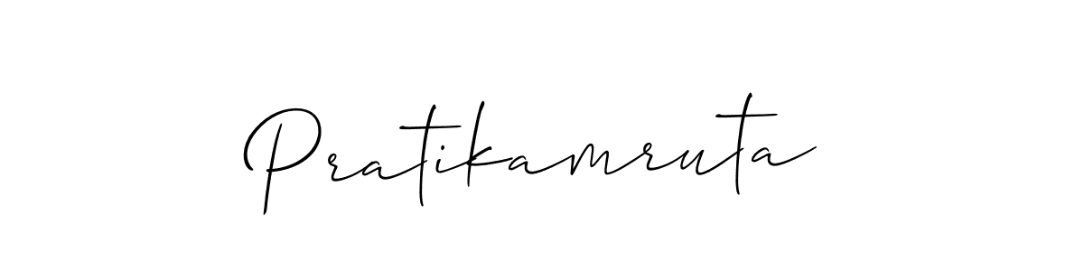 It looks lik you need a new signature style for name Pratikamruta. Design unique handwritten (Allison_Script) signature with our free signature maker in just a few clicks. Pratikamruta signature style 2 images and pictures png