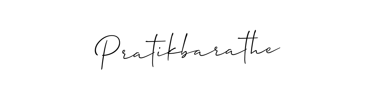 Create a beautiful signature design for name Pratikbarathe. With this signature (Allison_Script) fonts, you can make a handwritten signature for free. Pratikbarathe signature style 2 images and pictures png