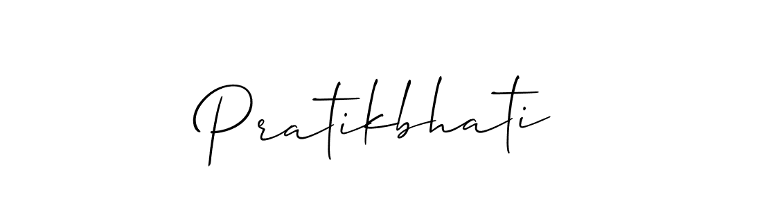 Use a signature maker to create a handwritten signature online. With this signature software, you can design (Allison_Script) your own signature for name Pratikbhati. Pratikbhati signature style 2 images and pictures png