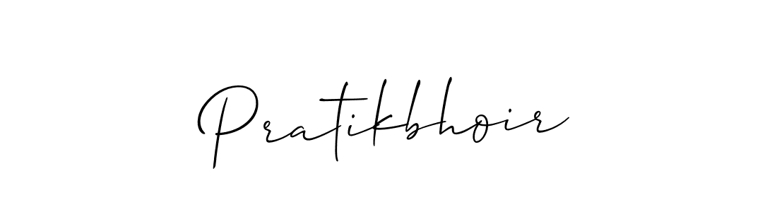 Allison_Script is a professional signature style that is perfect for those who want to add a touch of class to their signature. It is also a great choice for those who want to make their signature more unique. Get Pratikbhoir name to fancy signature for free. Pratikbhoir signature style 2 images and pictures png