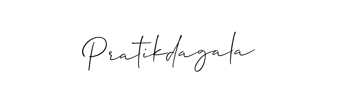 Make a short Pratikdagala signature style. Manage your documents anywhere anytime using Allison_Script. Create and add eSignatures, submit forms, share and send files easily. Pratikdagala signature style 2 images and pictures png