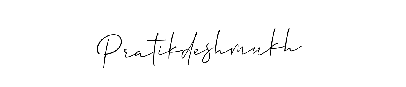 How to make Pratikdeshmukh signature? Allison_Script is a professional autograph style. Create handwritten signature for Pratikdeshmukh name. Pratikdeshmukh signature style 2 images and pictures png