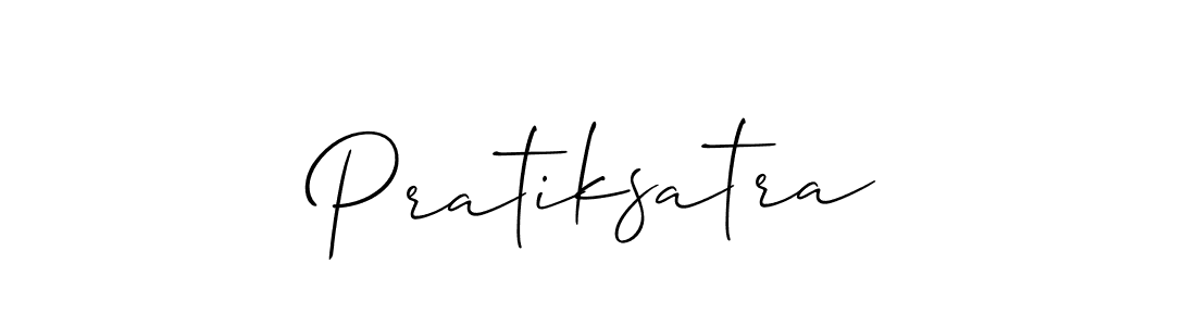 Make a beautiful signature design for name Pratiksatra. With this signature (Allison_Script) style, you can create a handwritten signature for free. Pratiksatra signature style 2 images and pictures png