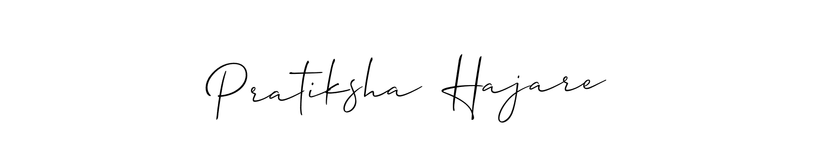 Allison_Script is a professional signature style that is perfect for those who want to add a touch of class to their signature. It is also a great choice for those who want to make their signature more unique. Get Pratiksha  Hajare name to fancy signature for free. Pratiksha  Hajare signature style 2 images and pictures png